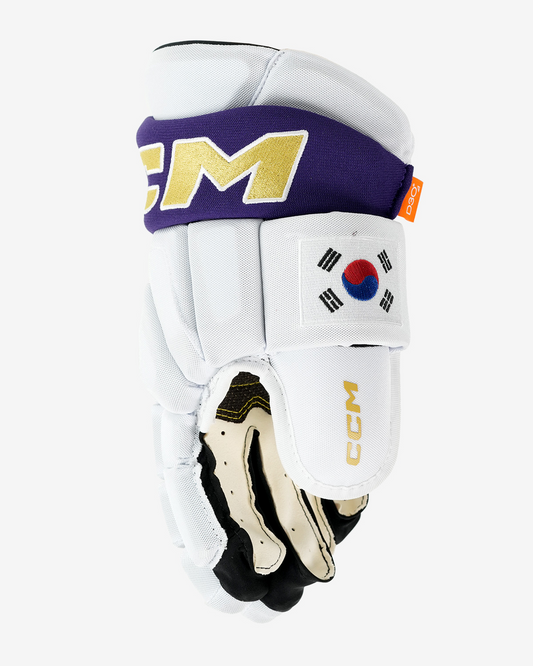 CCM Korea Limited C95-2 Glove White/Gold Ice Hockey Glove