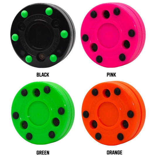 Green Biscuit Roller Inline Hockey PUCKS