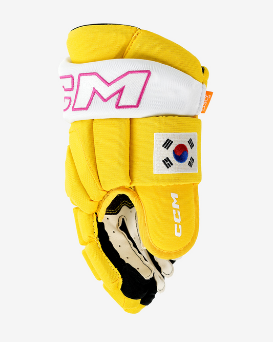 CCM Korea Limited C95-3 Glove Yellow/White Ice Hockey Glove