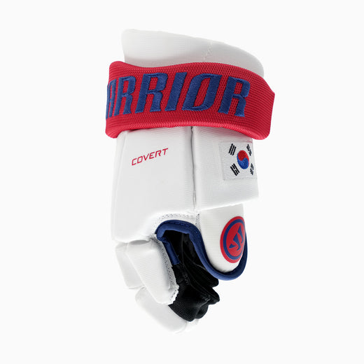 Warrior Covert Custom Youth Ice Hockey Gloves White/Red