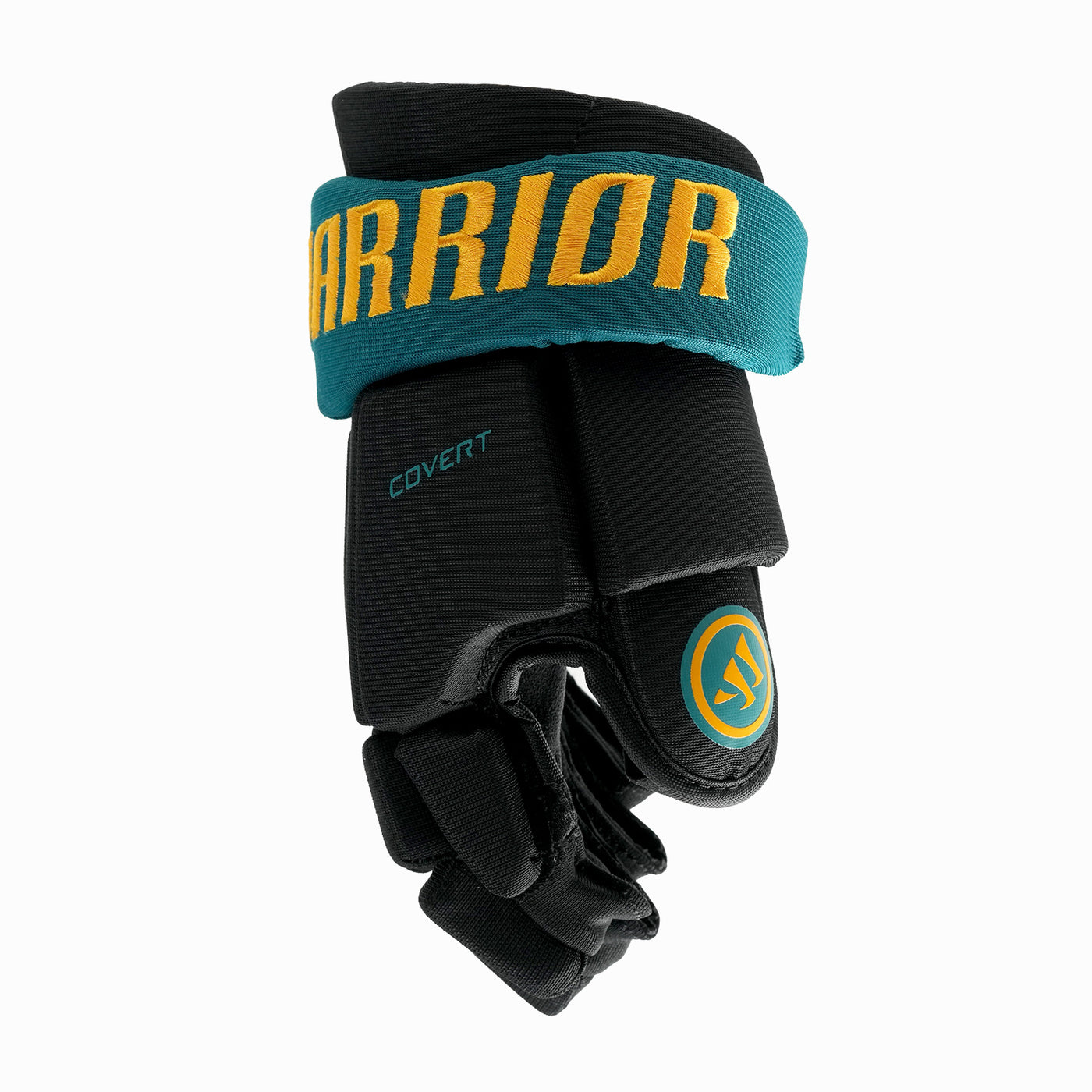 Warrior Covert Custom Youth Ice Hockey Gloves Black/Turquoise