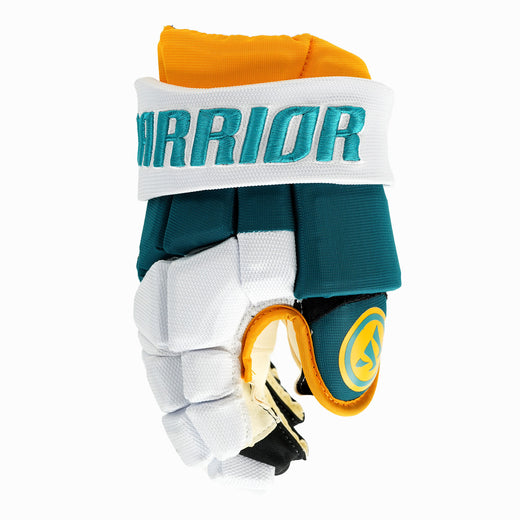 Warrior Covert Pro Custom Junior Ice Hockey Gloves Teal/White