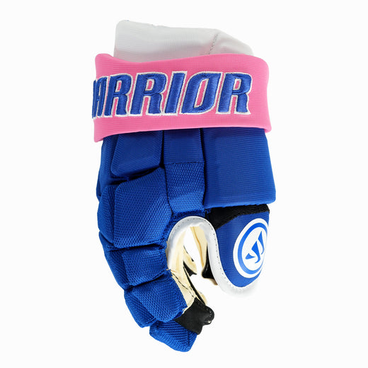 Warrior Covert Pro Custom Junior Ice Hockey Gloves Pink/Blue
