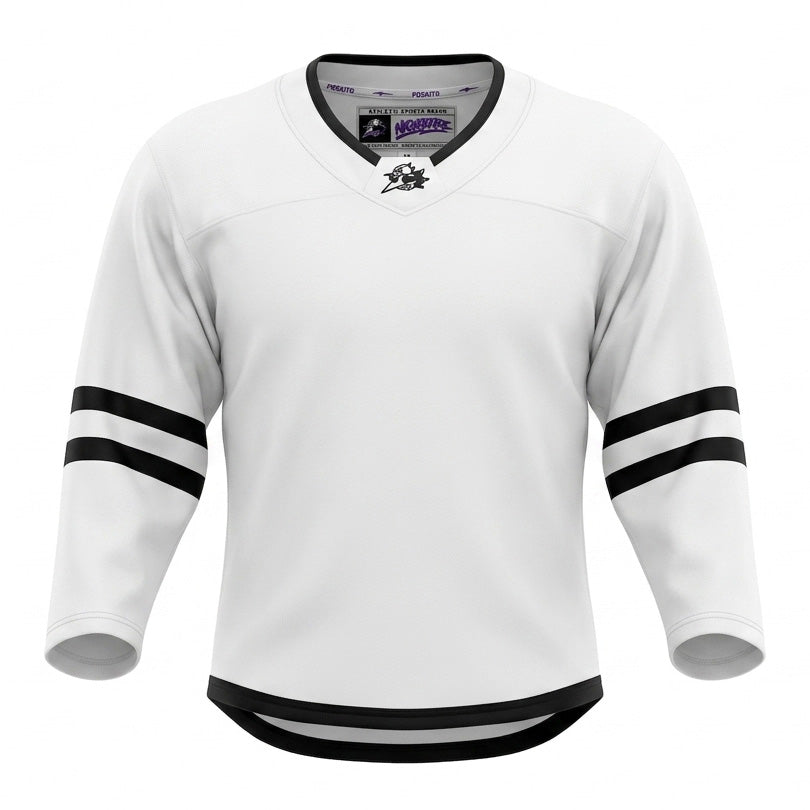 MOSKITO CUSTOM STRIPE WHITE Ice Hockey Practice Jersey
