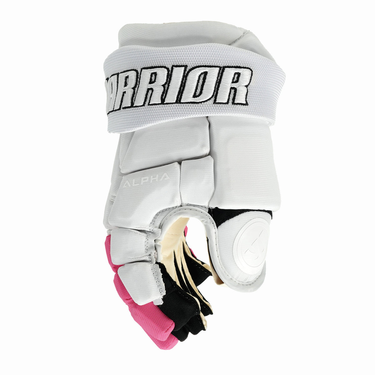 Warrior Alpha Pro Custom Junior Ice Hockey Gloves Pink/White 10,11,12 inch