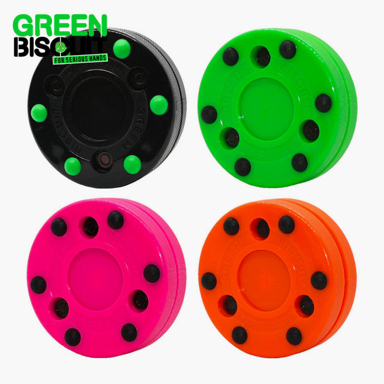 Green Biscuit Roller Inline Hockey PUCKS