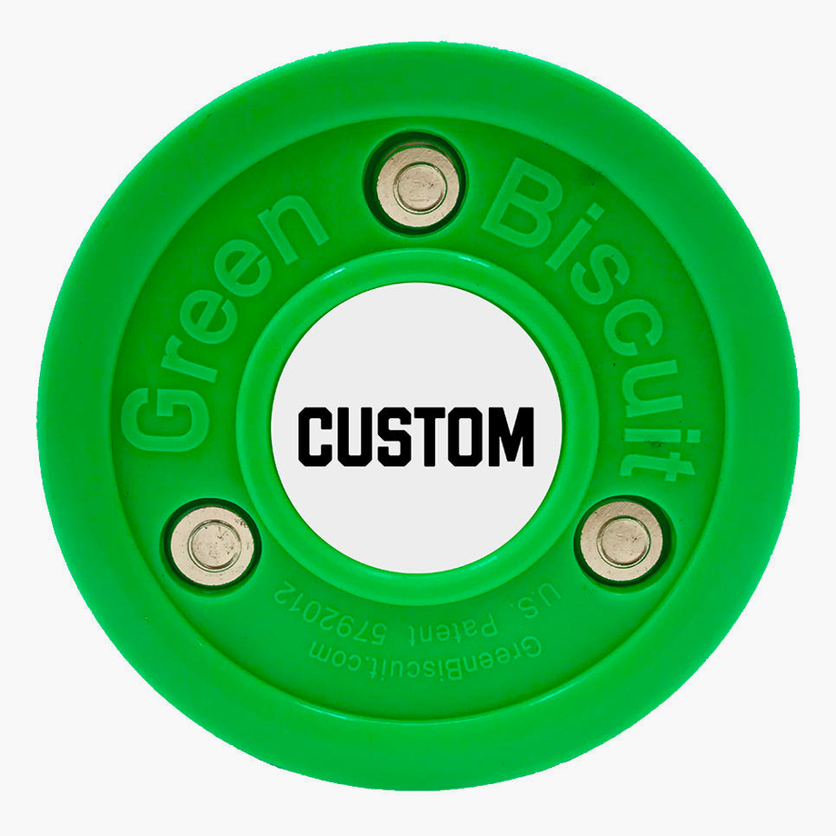 MOSKITO CUSTOM Green Biscuit Original Off-Ice Hockey Puck