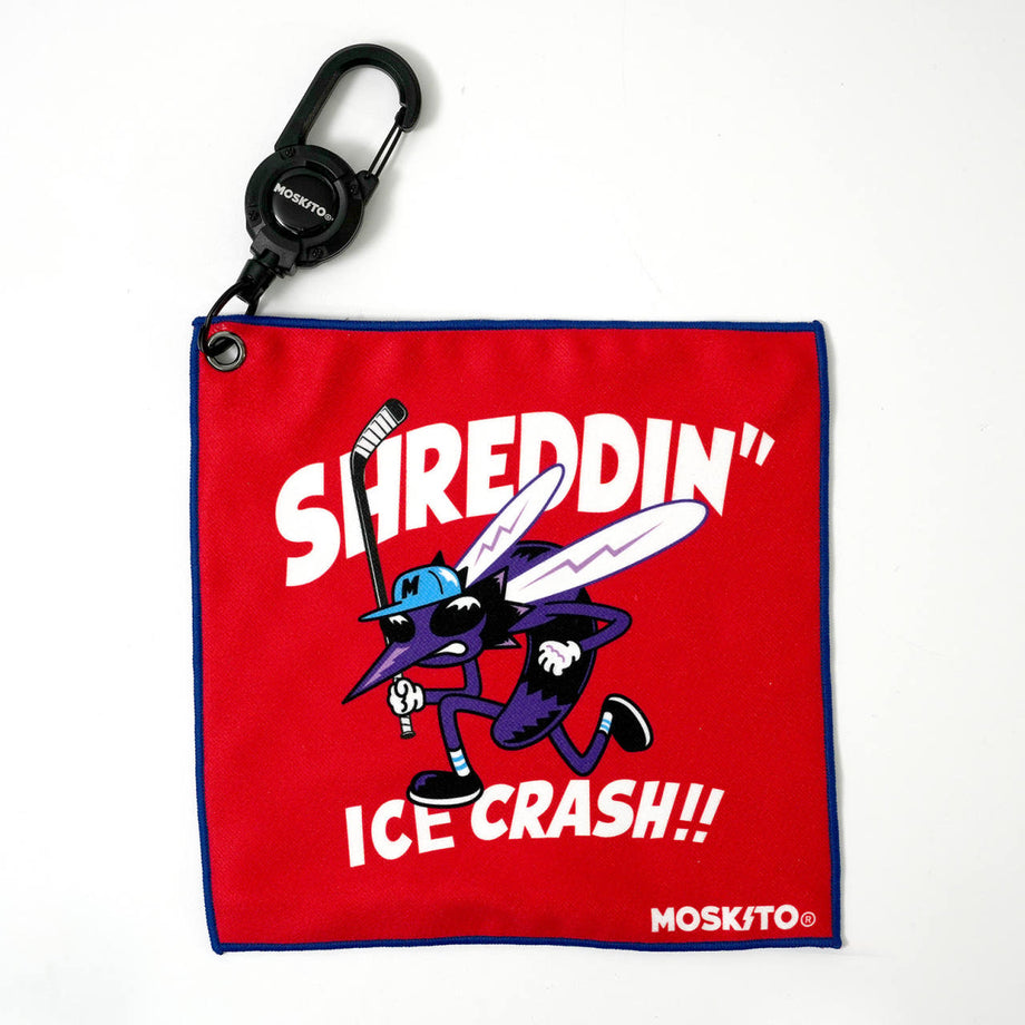 MOSKITO Ice Hockey Skate Large Blade Towel SHREDDIN Red/White
