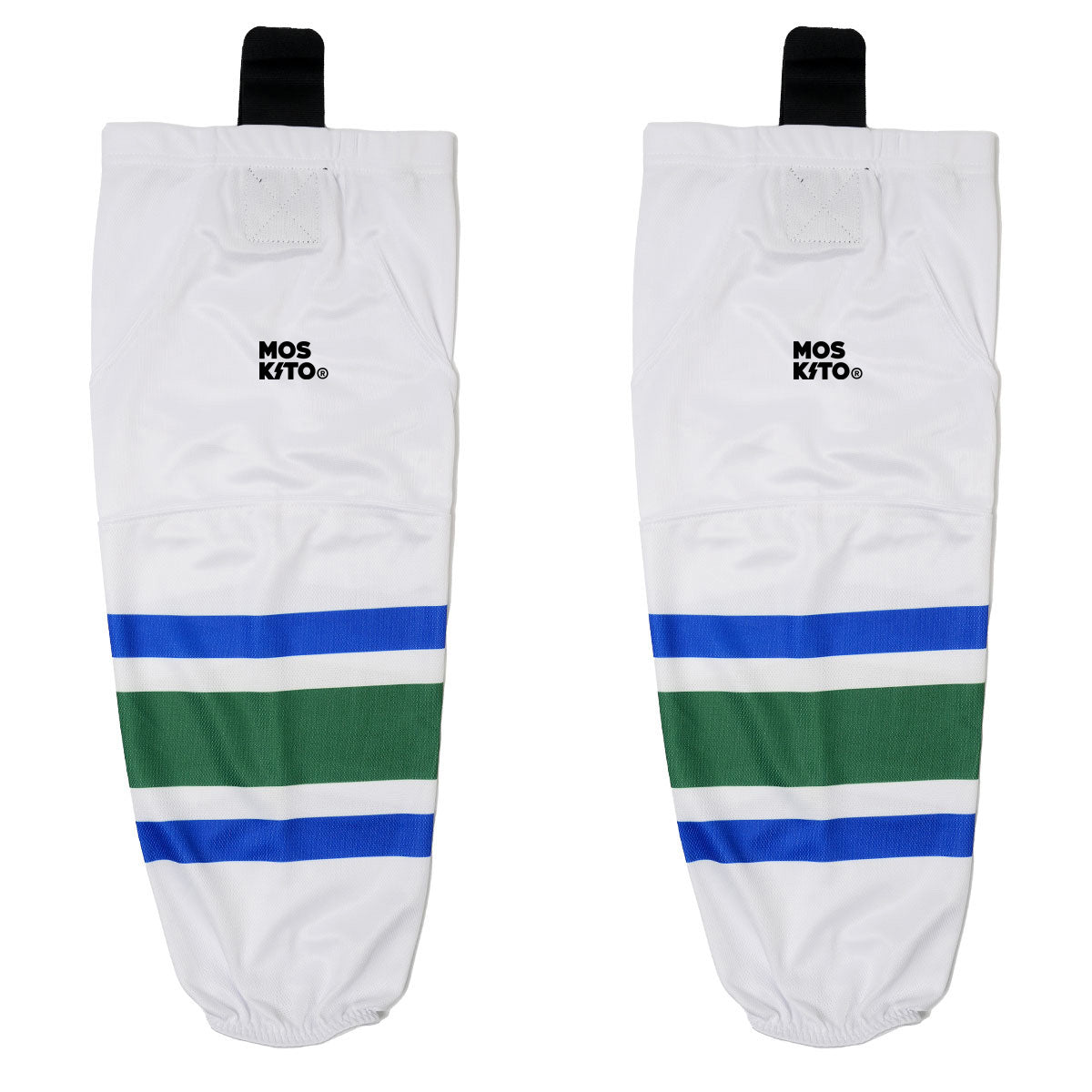 MOSKITO Ice Hockey SOCKS II WHITE/BLUE/GREEN