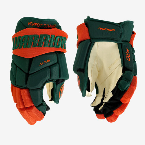 Warrior Alpha Pro Forest Orange Ice Hockey Glove