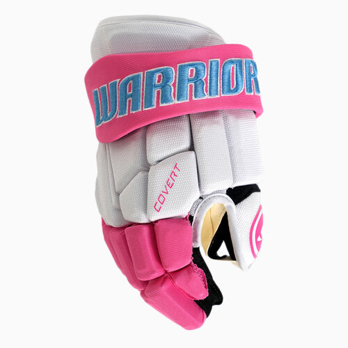 Warrior Covert Pro Ice Hockey Gloves Pink White Pink
