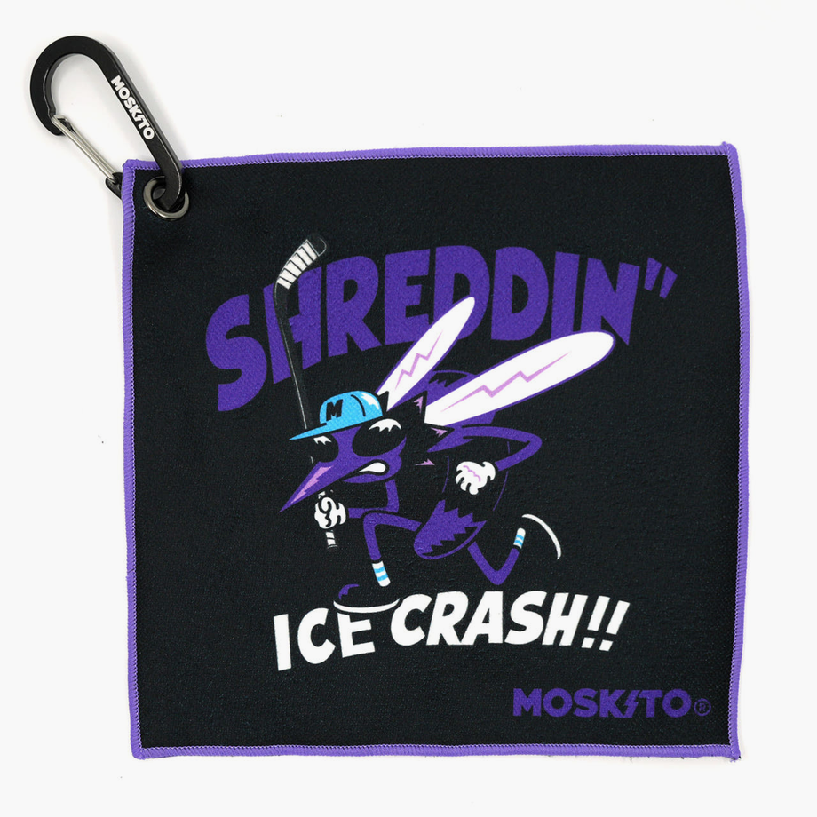 MOSKITO Ice Hockey Skate Blade Towel SHREDDIN BLACK/PURPLE