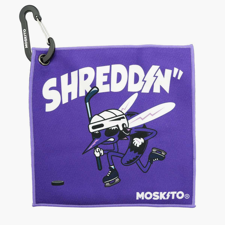 MOSKITO Ice Hockey Skate Blade Towel SHREDDIN HOCKEY PURPLE
