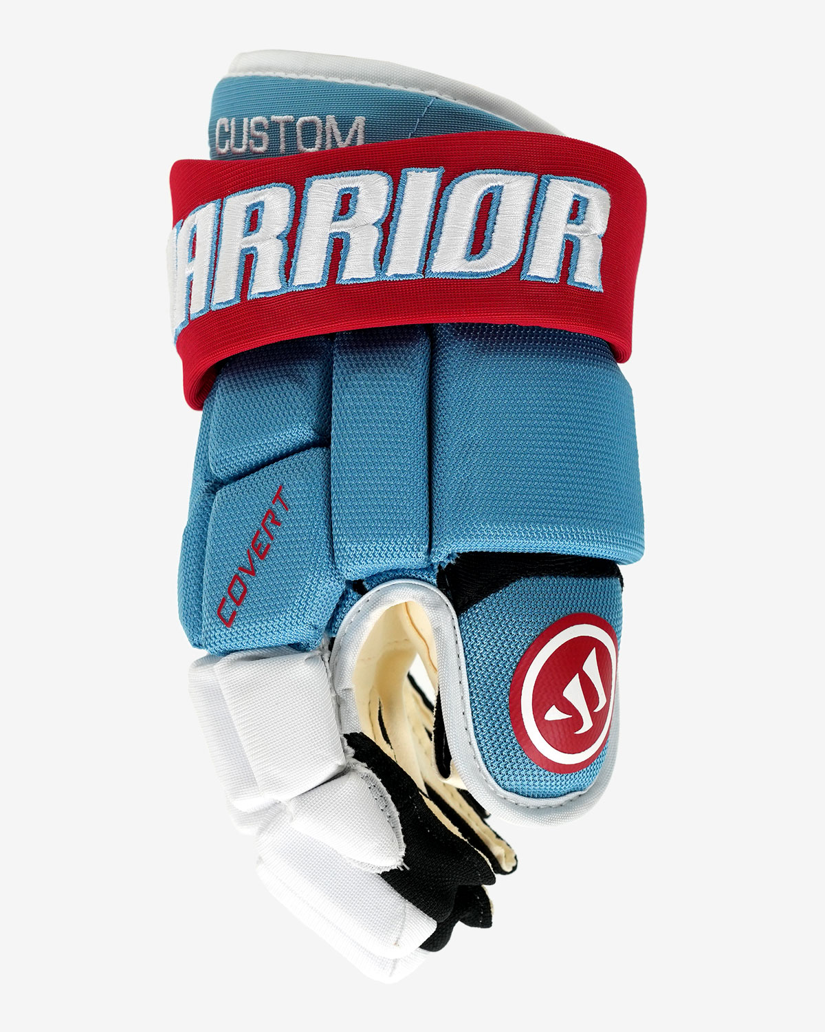 Warrior Covert Pro Custom Ice Blue/Red/White Ice Hockey Glove