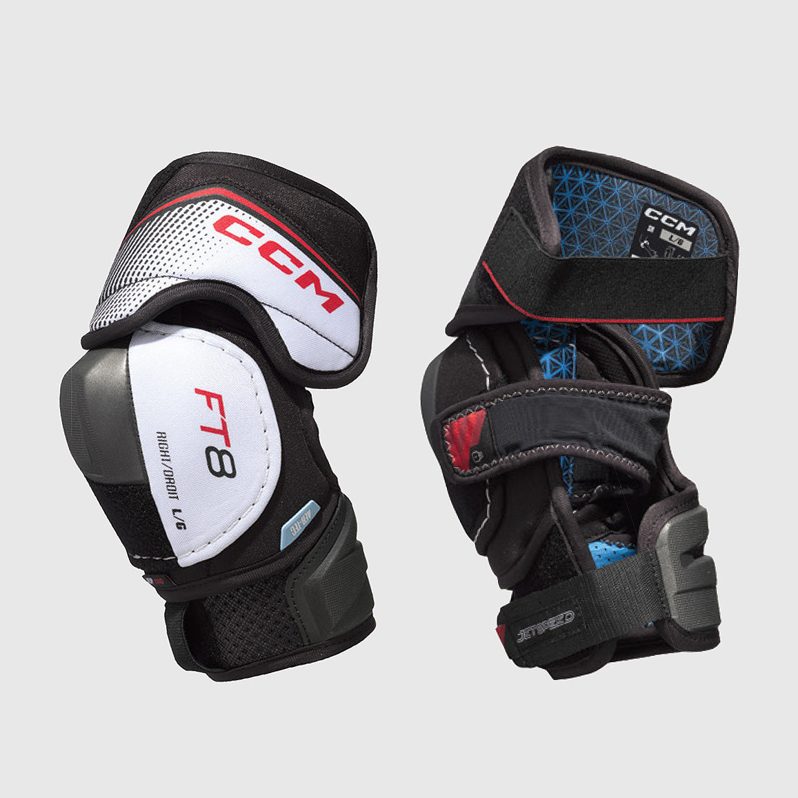 CCM Jet Speed FT8 Junior Ice Hockey Protection Set Shoulder Pads + Elbow Pads + Shin Guards