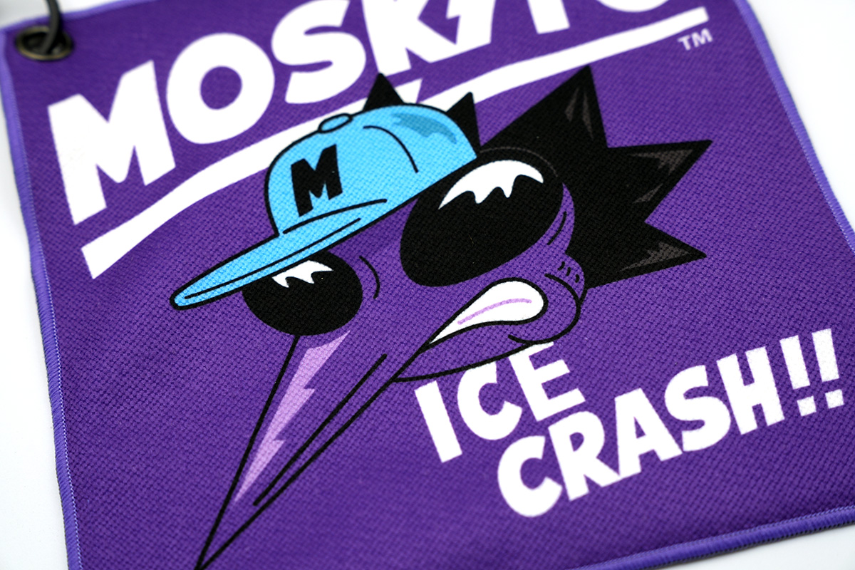 MOSKITO Ice Hockey Skate Blade Towel ICE CRASH PURPLE