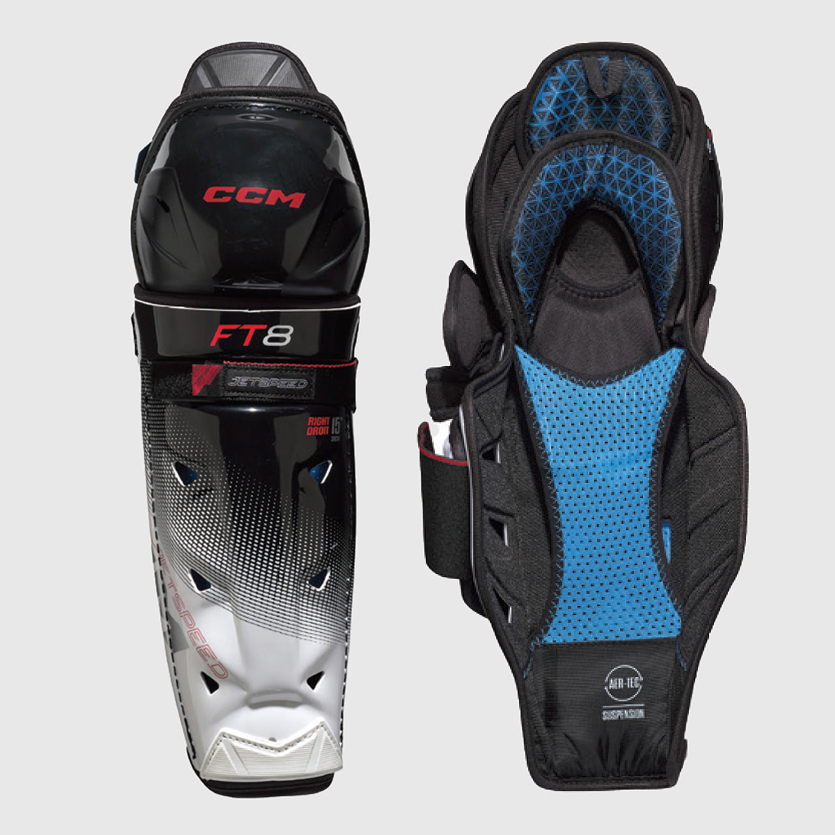 CCM Jet Speed FT8 Junior Ice Hockey Protection Set Shoulder Pads + Elbow Pads + Shin Guards