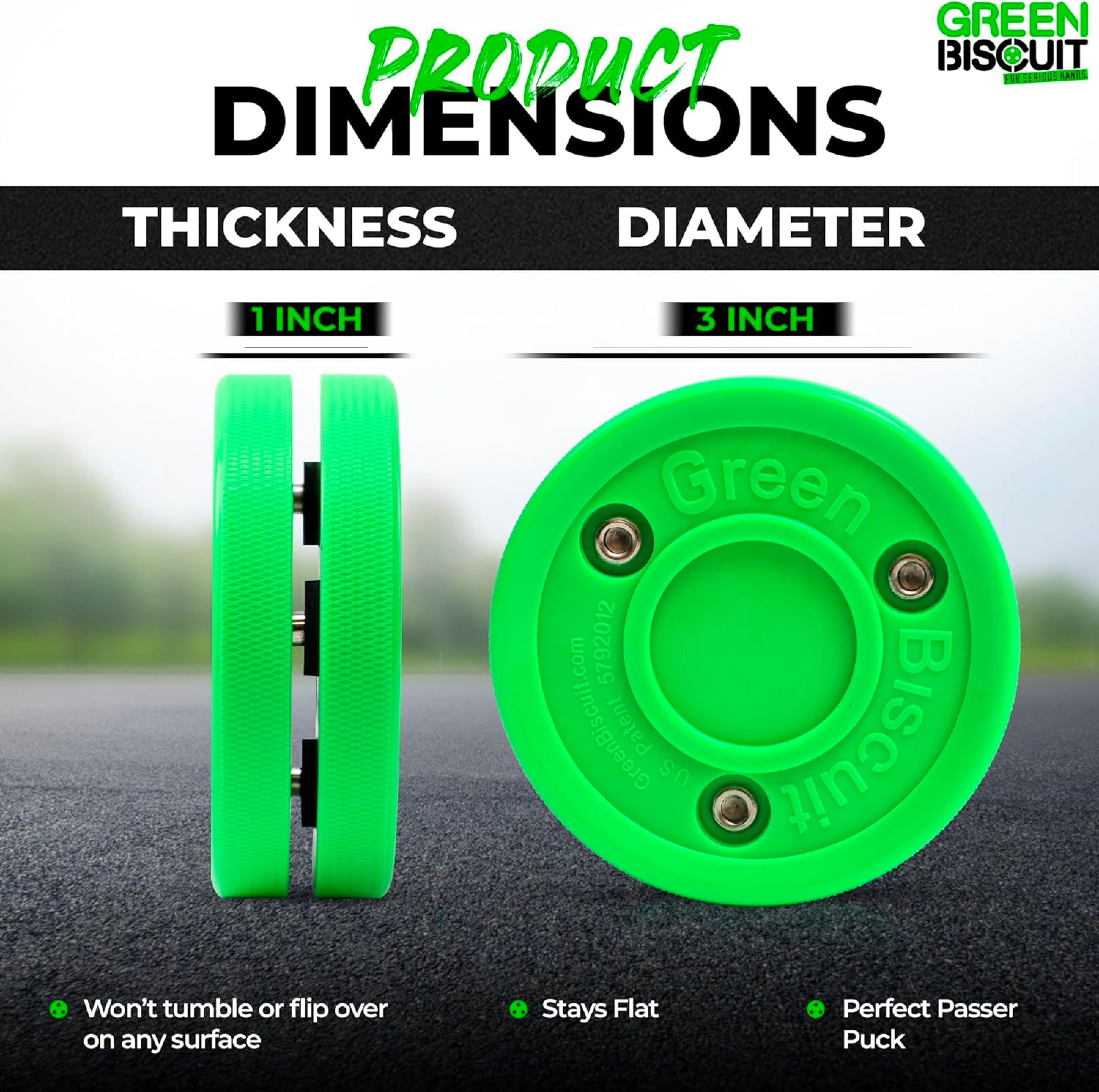 Green Biscuit Original Off-Ice Hockey Puck