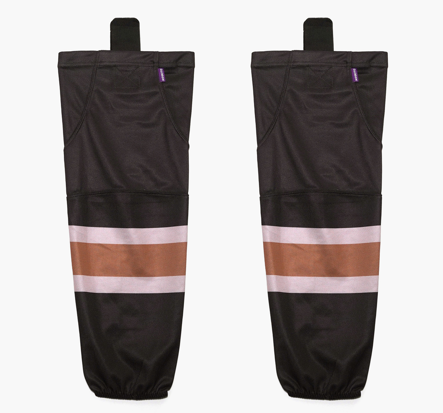 Hockey Socks 8. brown / muddy brown (logo)